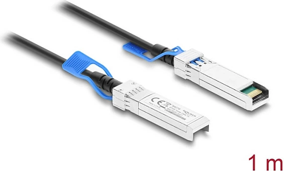 Kabllo Twinax DeLOCK SFP28 në SFP28, 25 Gbps, 1 m, e zezë
