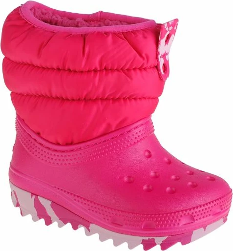 Çizme për vajza të vogla Crocs, rozë