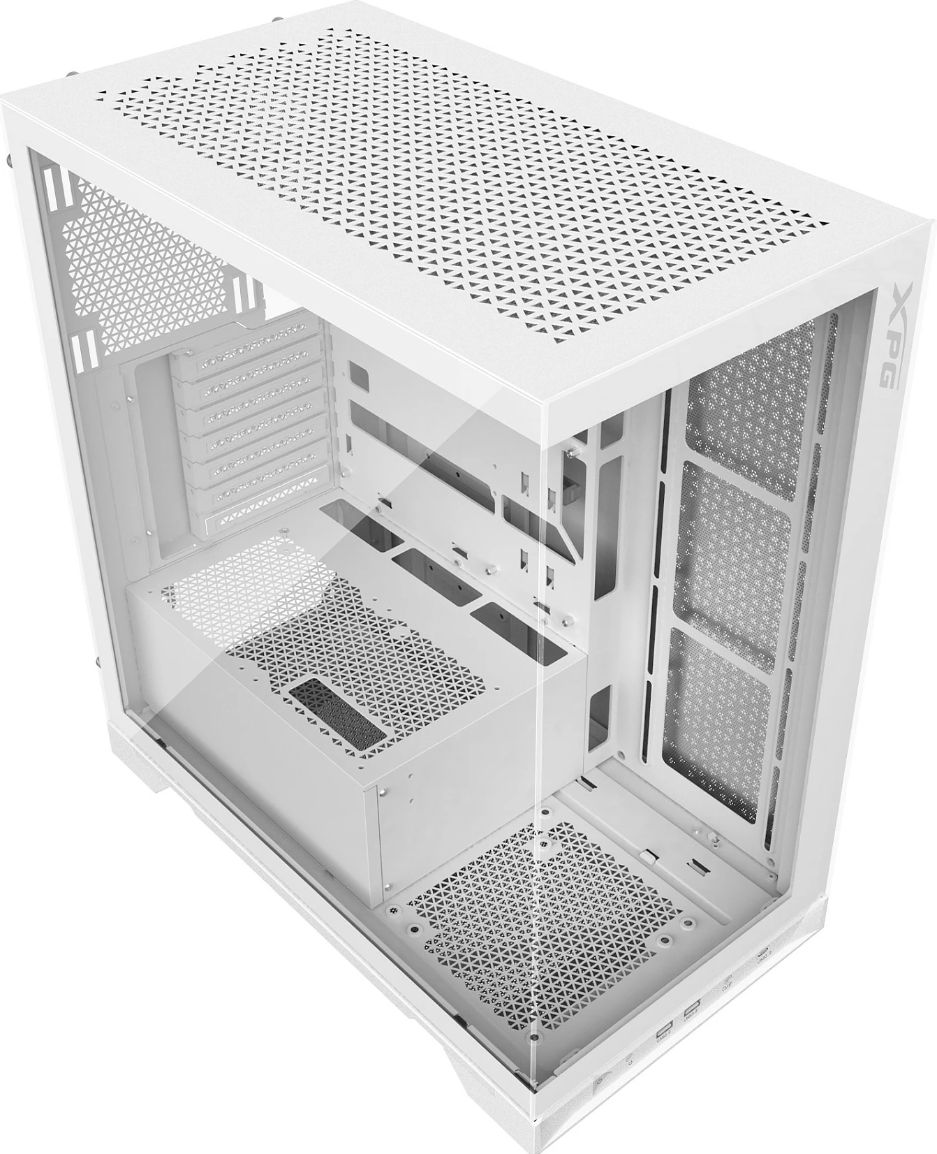 Kasë PC XPG INVADER X WOF, Mid-Tower, ATX/micro ATX/Mini-ITX, Tempered Glass, e bardhë