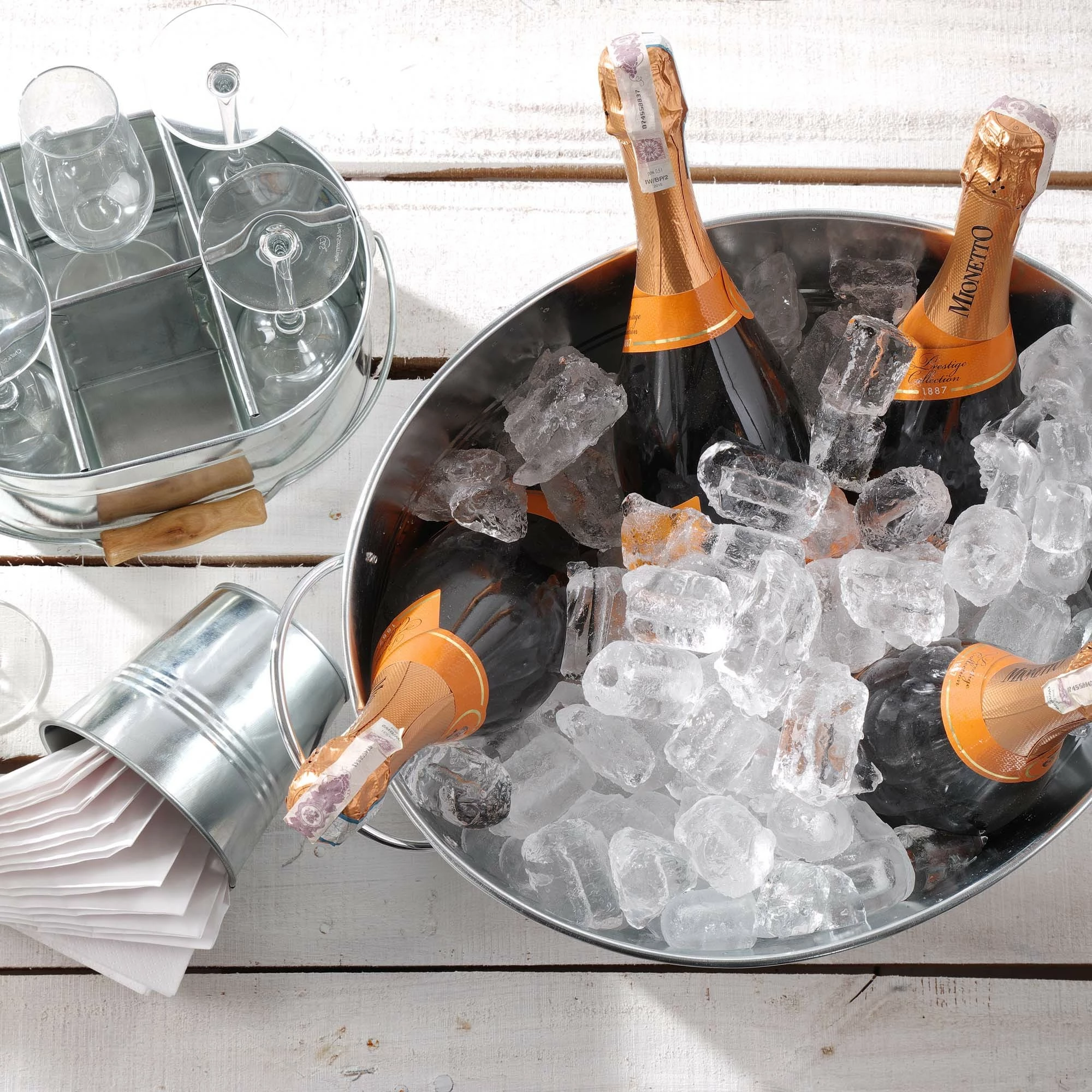 kovë festa për pije, Bar Up, 18 L, 400x330 mm, metalike argjendtë