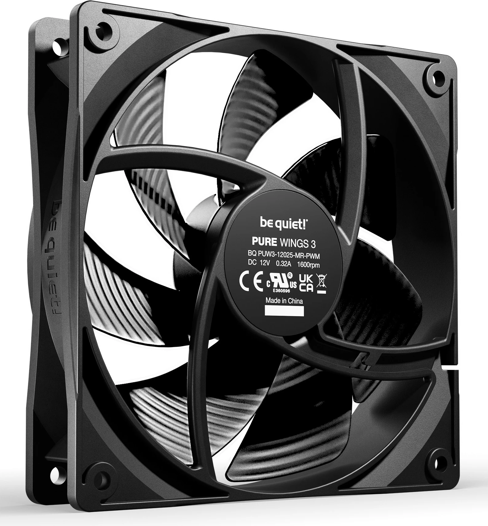 Ventilator kompjuteri Be Quiet! Pure Wings 3 120mm PWM 3-Pack, zi