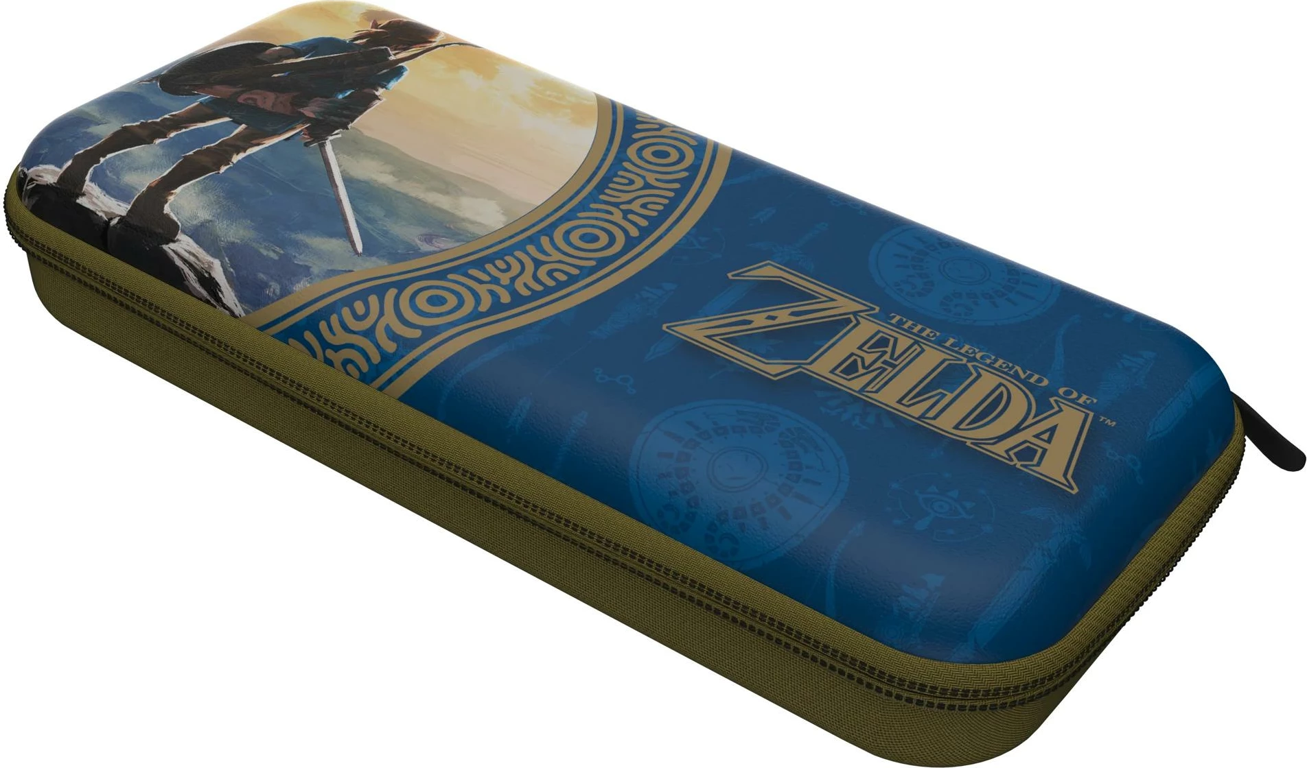 Kasë udhëtimi për Nintendo Switch PDP Deluxe Travel Case The Legend of Zelda, me stand të integrum, për Switch/Lite/OLED, Hyrule Blue