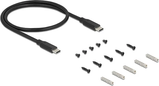 USB hub DeLOCK, 3x USB-A 5Gbps + RJ45 Gigabit PoE++ 60W, USB-C, metal, i zi