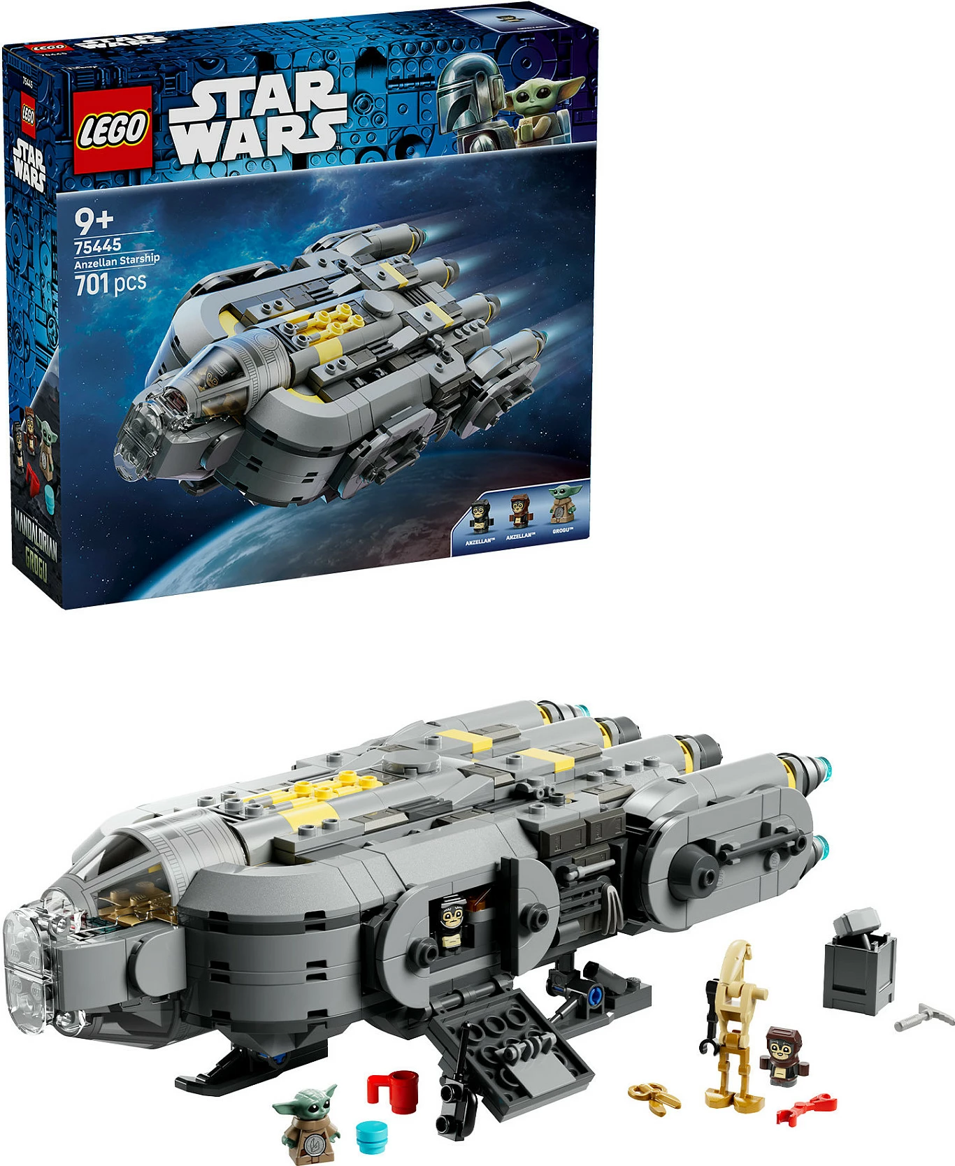 Set ndërtimi LEGO Star Wars 75445 Anzellian Starship, 701 pjesë, shumëngjyrësh