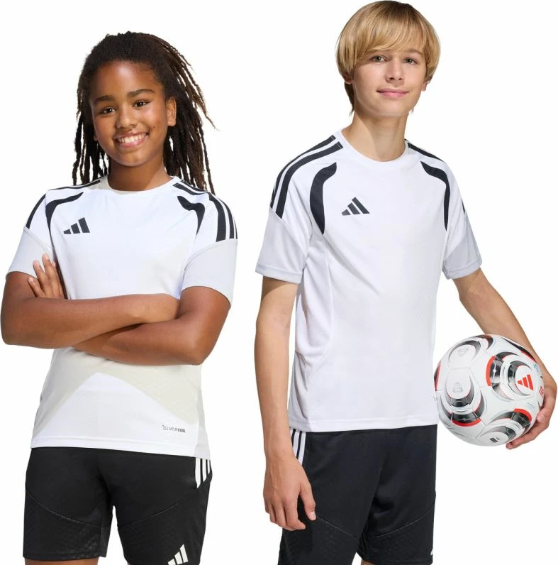 Fanellë trajnimi për fëmijë adidas Tiro 26 Competition KA7603, bardhë/zezë