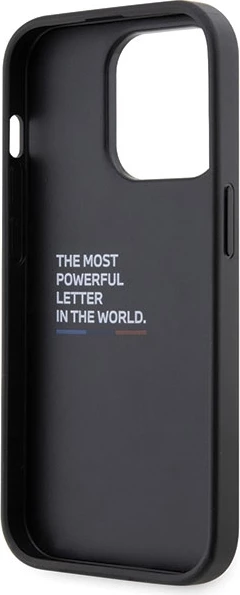Mbështjellës BMW BMHCP14X22GSLK Grip Stand Hot Stamp për iPhone 14 Pro Max 6.7", hardcase, black/black