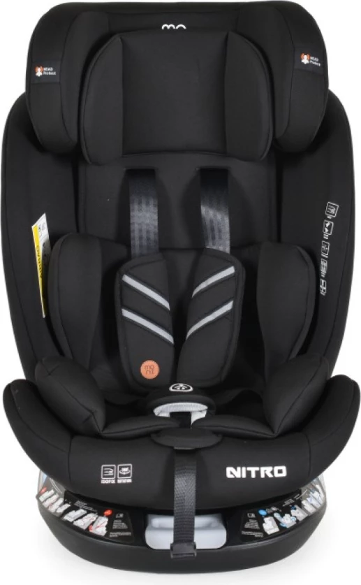 Ulëse veture Cangaroo Nitro 360* me isofix, e zezë 0-36 kg