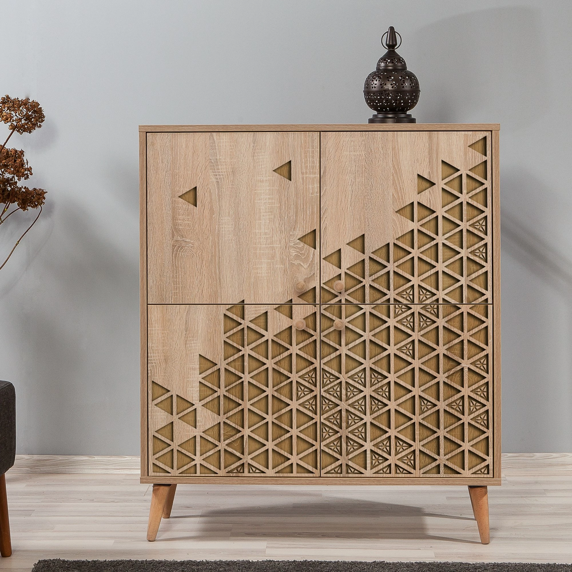 Dollap multifunksional Hanah Home, Multilux-120, ngjyrë lisi Sonoma
