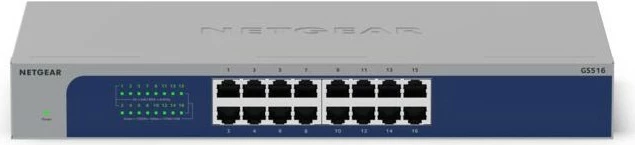 Switch NETGEAR GS516-300EUS, 16 porta, Gigabit, PoE+, rackmount, gri