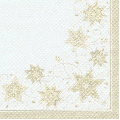 Servieta PAPSTAR Just Stars, 20 copë, ngjyrë shampanjë