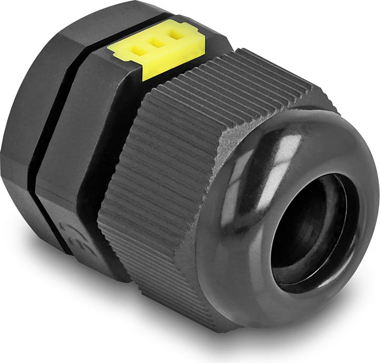 Gland kabllo DeLOCK M16 me ventilim, IP68, 4-8 mm, 2 copë, e zezë