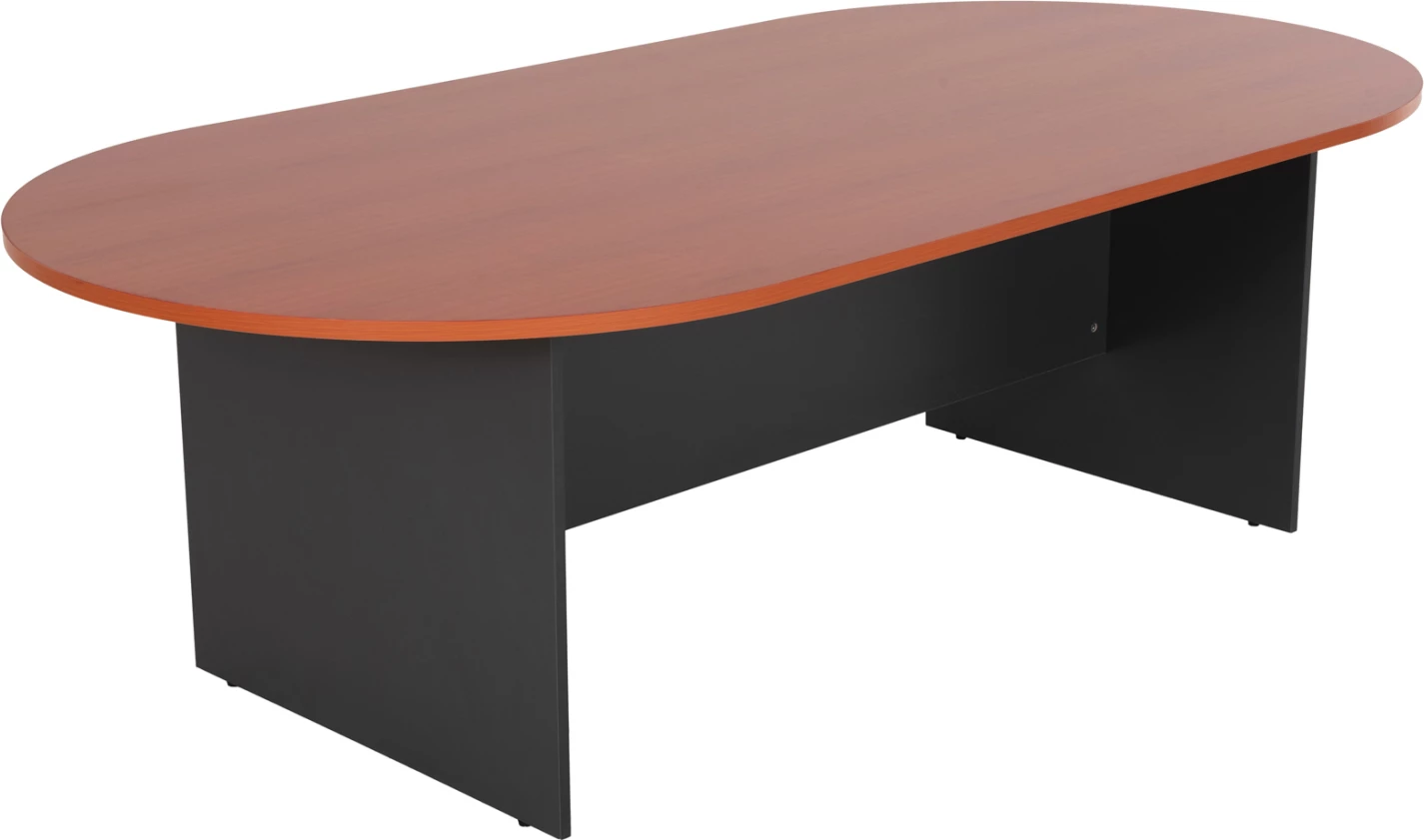 Tavolinë ovale për konferenca SIENNA FH2134.03 melaminë në antracit-majë qershie 240x120x75Hcm