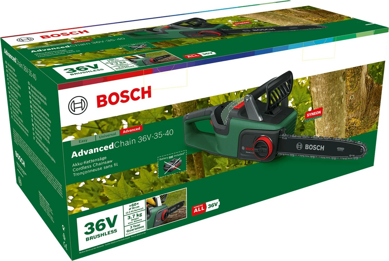 Sharrë elektrike Bosch ADVANCEDCHAIN 36V-35-40, 2Ah, 36V, e gjelbër/zezë