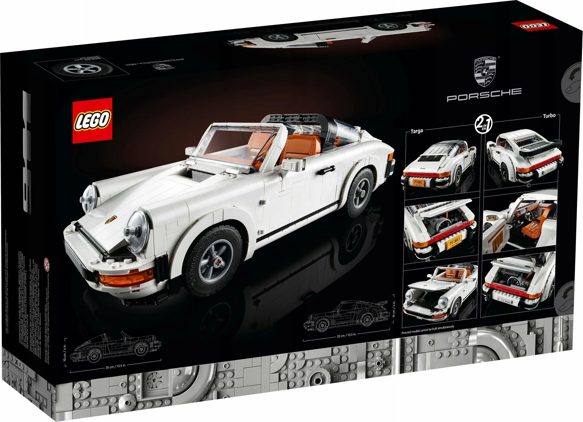 Set LEGO Creator Expert Porsche 911 10295, 1461 copë, 18+, 2-në-1 Turbo/Targa, e bardhë