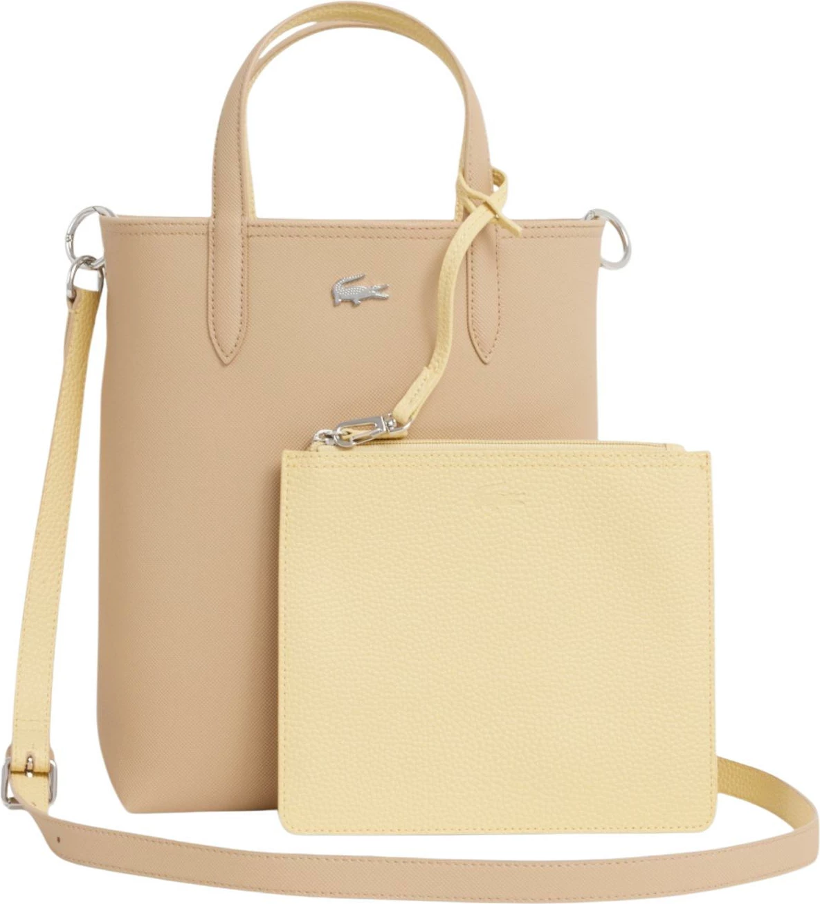 Çantë shopping Lacoste NF2991 për femra, bezhë