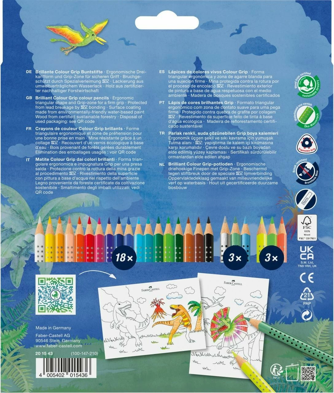 Set lapsa ngjyrosës Faber-Castell 201546, 24 copë, multingjyrëshe