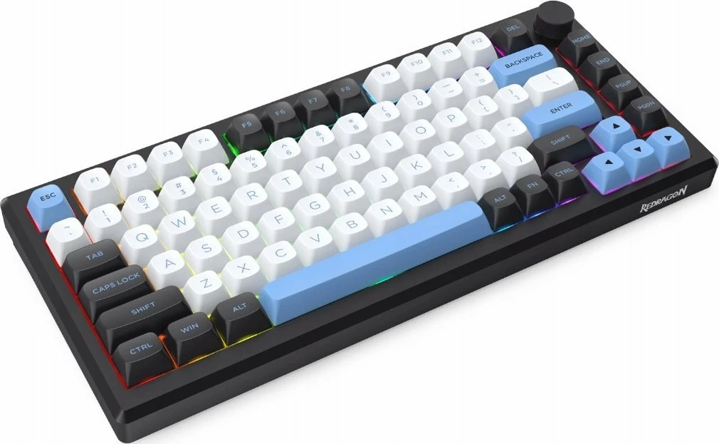 Tastierë mekanike gaming Redragon Uranus Pro 82 Leopard L K732WLB-RGB-PRO 75% tri-mode RGB e zezë