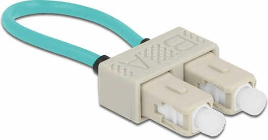 Adapter loopback fibër optike DeLOCK SC OM3 multimode, 0.065 m, bezhë