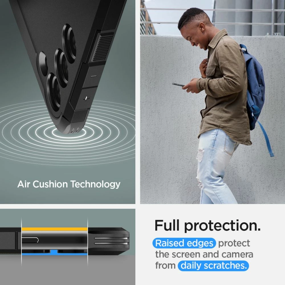 Mbështjellës Spigen Tough Armor për Samsung Galaxy S23, i zi