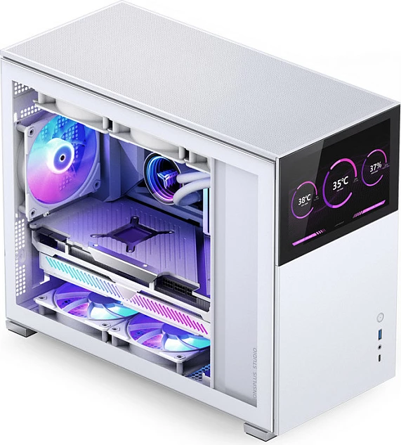 Kasë Jonsbo D31 Screen, Micro-ATX, xham i kalitur, e bardhë