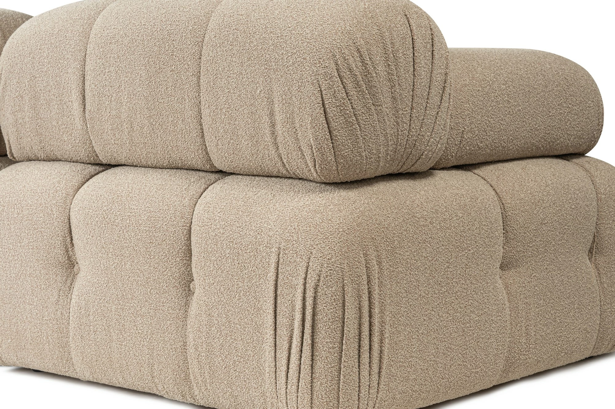 Këndare Doblo 3 vendëshe me pouffe, ngjyrë pjeshke