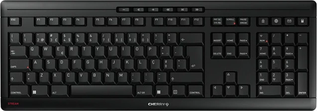 Tastierë wireless Cherry STREAM, QWERTY, layout portugalisht, nano receiver, e zezë