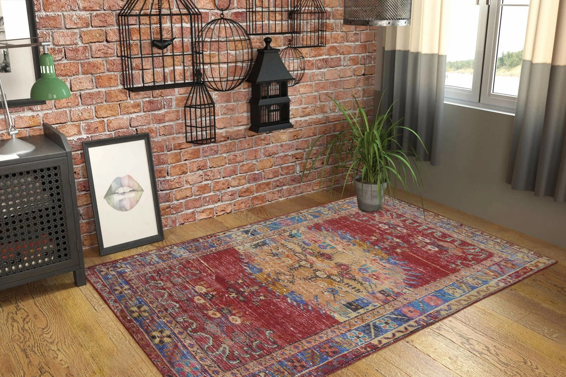 Qilim Conceptum Hypnose, Soul Chenille, ngjyrë e kuqe, 210x310 cm