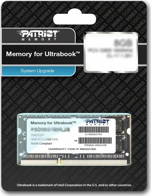 RAM Memorje Patriot Signature PSD38G1600L2S 8GB DDR3L SODIMM 1600MHz CL11 1.35V, 1 modul