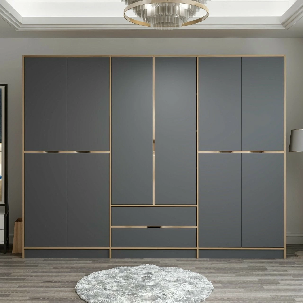 Dollap Hanah Home Elina, dore, 277x208x52cm