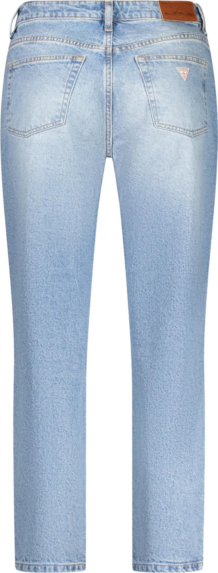 Pantallona xhinsi GUESS JEANS mom jeans femra, të kaltërta [Madhësia: W26 L29]
