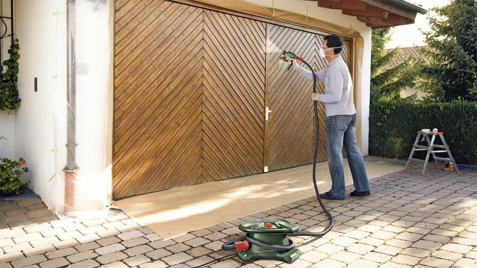 Spërkatës boje Bosch PFS 7000, 1400 W, rezervuar 1000 ml, 700 ml/min, jeshile/kuqe, set me 2 enë boje + 3 gryka