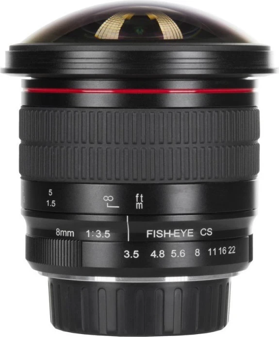 Lentë MeiKe MK-8mm F3.5, mocowanie Canon EF