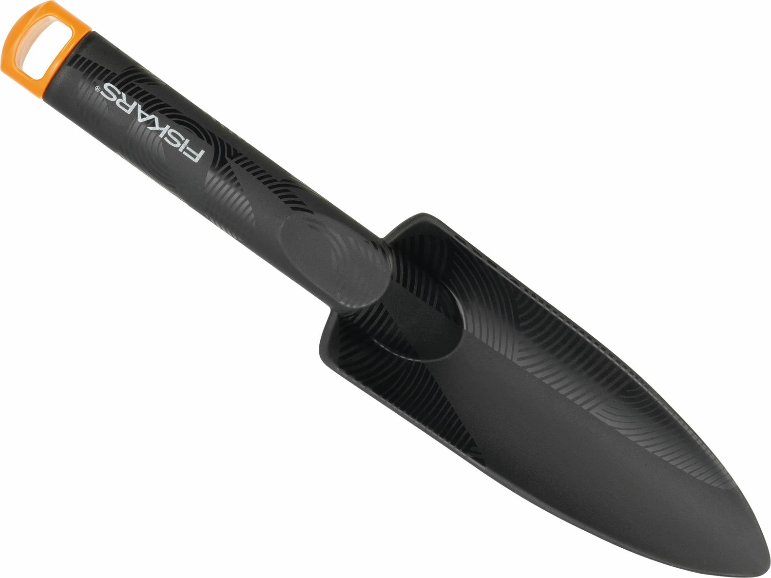 Lopatë dore metalike Fiskars, e hollë, zezë