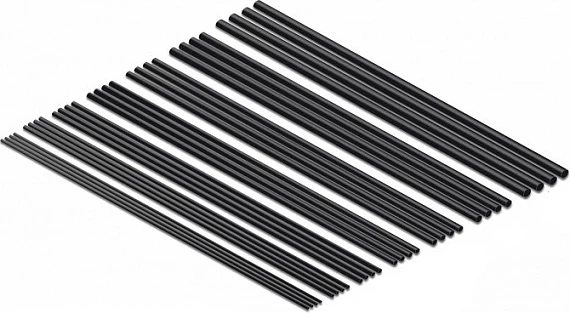 Set tub termo-tkurrës DeLOCK 200 mm, 28 copë, Ø 1.5–5 mm, i zi