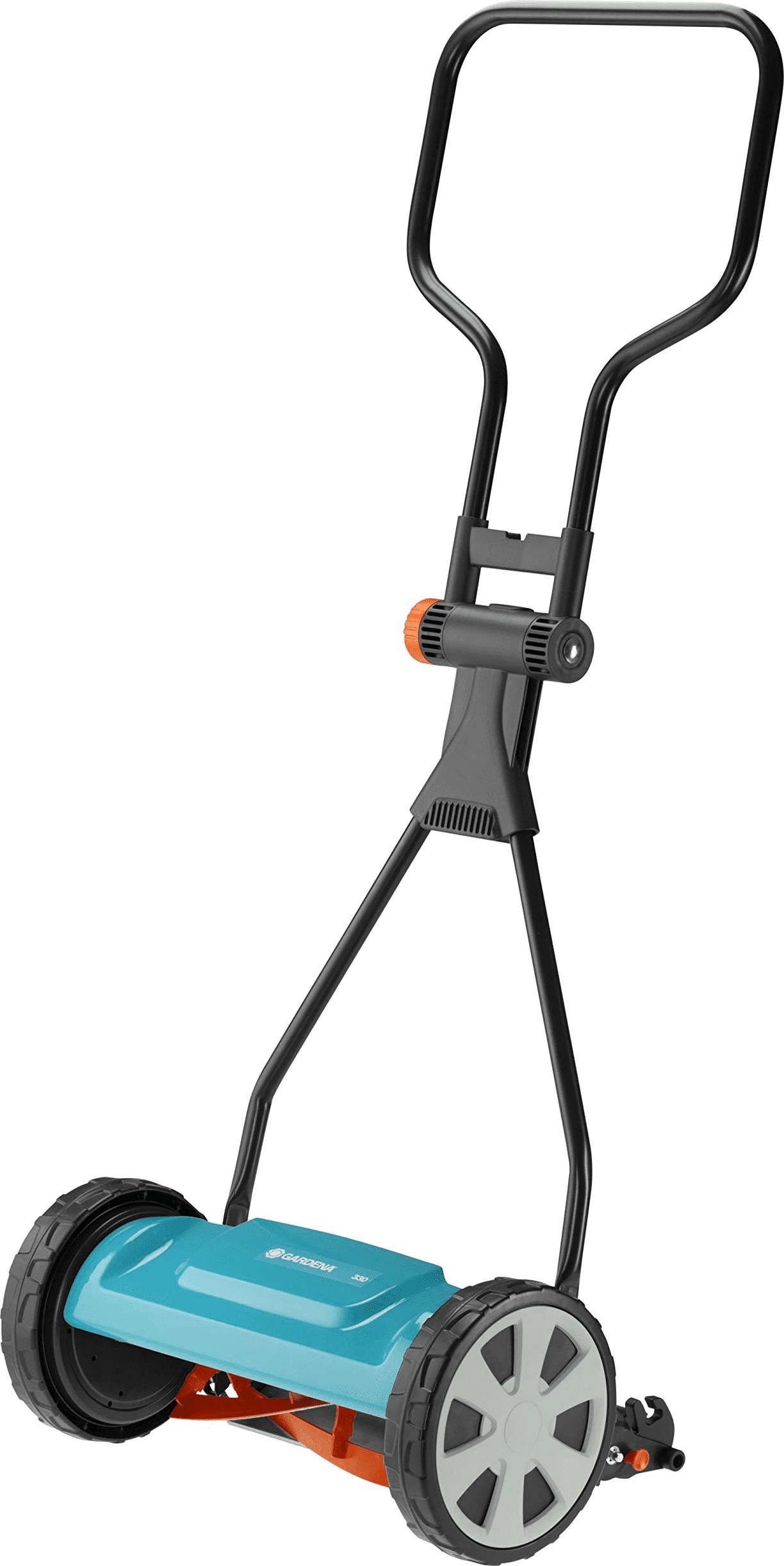 Kositëse manuale Gardena Classic 330 4027-20, gjerësi prerjeje 33 cm, lartësi 12–42 mm, pa shportë, blu/zezë