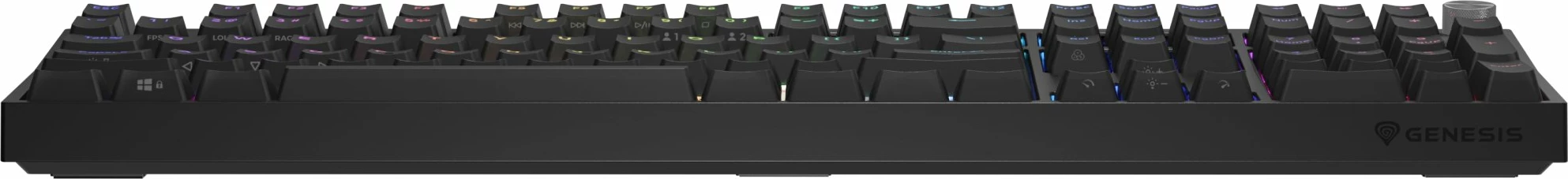 Tastierë mekanike gaming GENESIS Thor 404 NKG-2297, Gateron Yellow Pro, 100% full-size, RGB, USB, US layout, e zezë