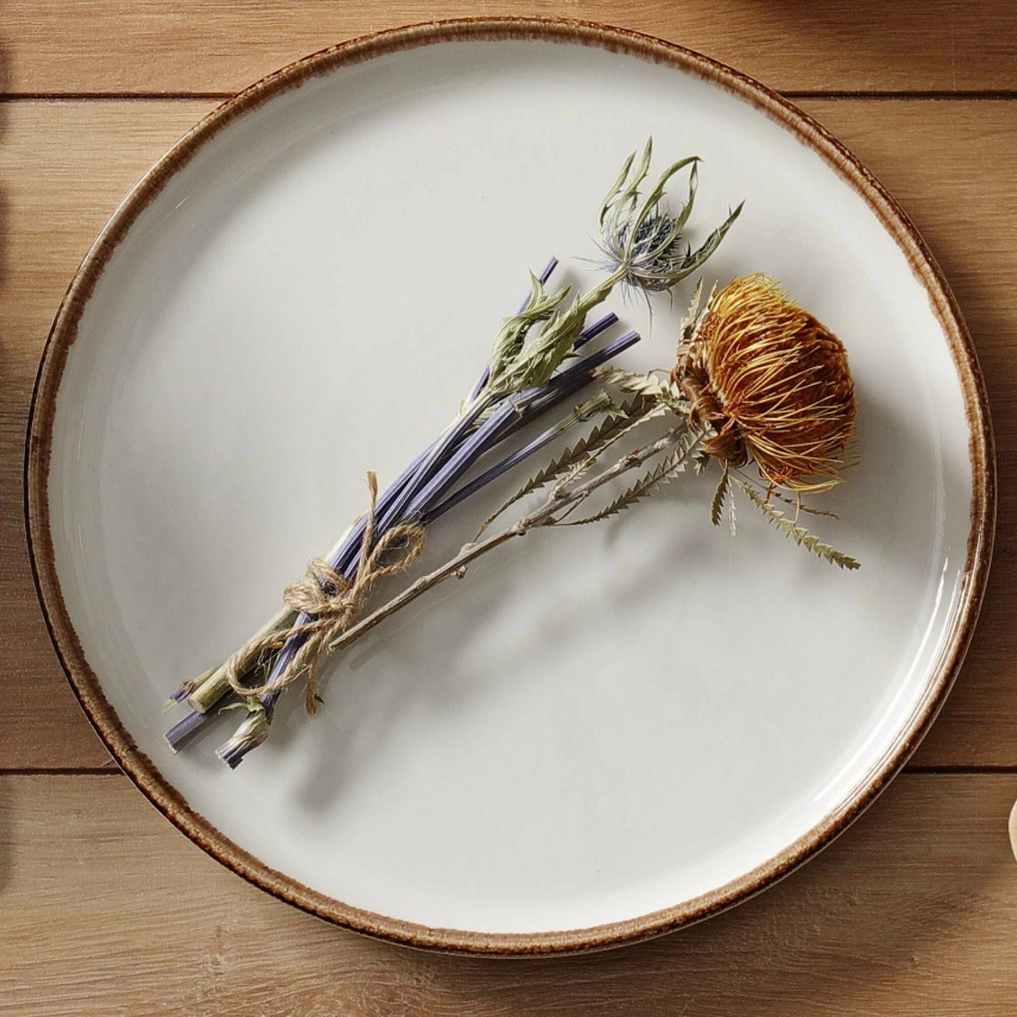 Pjatë me buzë të lartë Fine Dine Vanilla 300mm, krem, set 6 copë