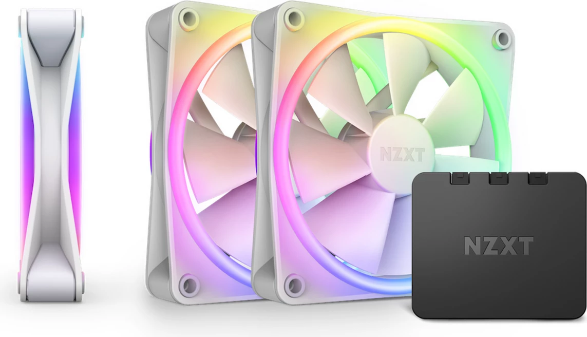 Ventilator kasë kompjuteri, NZXT F120 RGB Duo, RF-D12TF-W1, 120 mm, RGB, set 3, i bardhë