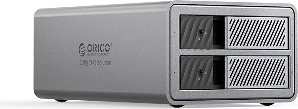 Kasë Orico 9828RU3 për 2 disqe HDD/SSD 2.5"/3.5", RAID, USB 3.0, Gri