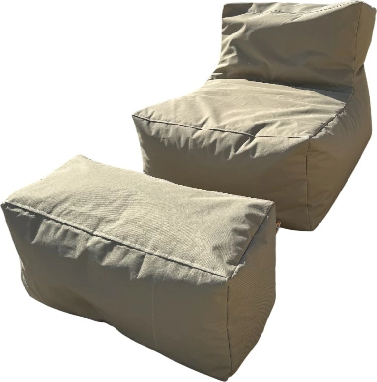 Set bean bag prej dy pjesësh, Atelier del Sofa, XXL Sedir, bezhë