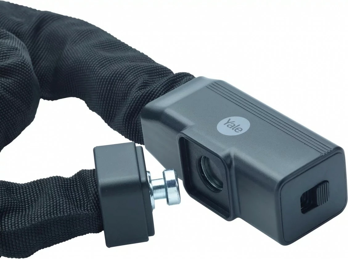 Zinxhir sigurie YALE HOME YCHK0/8/90/2 me bravë çelësi, 900 mm, zi