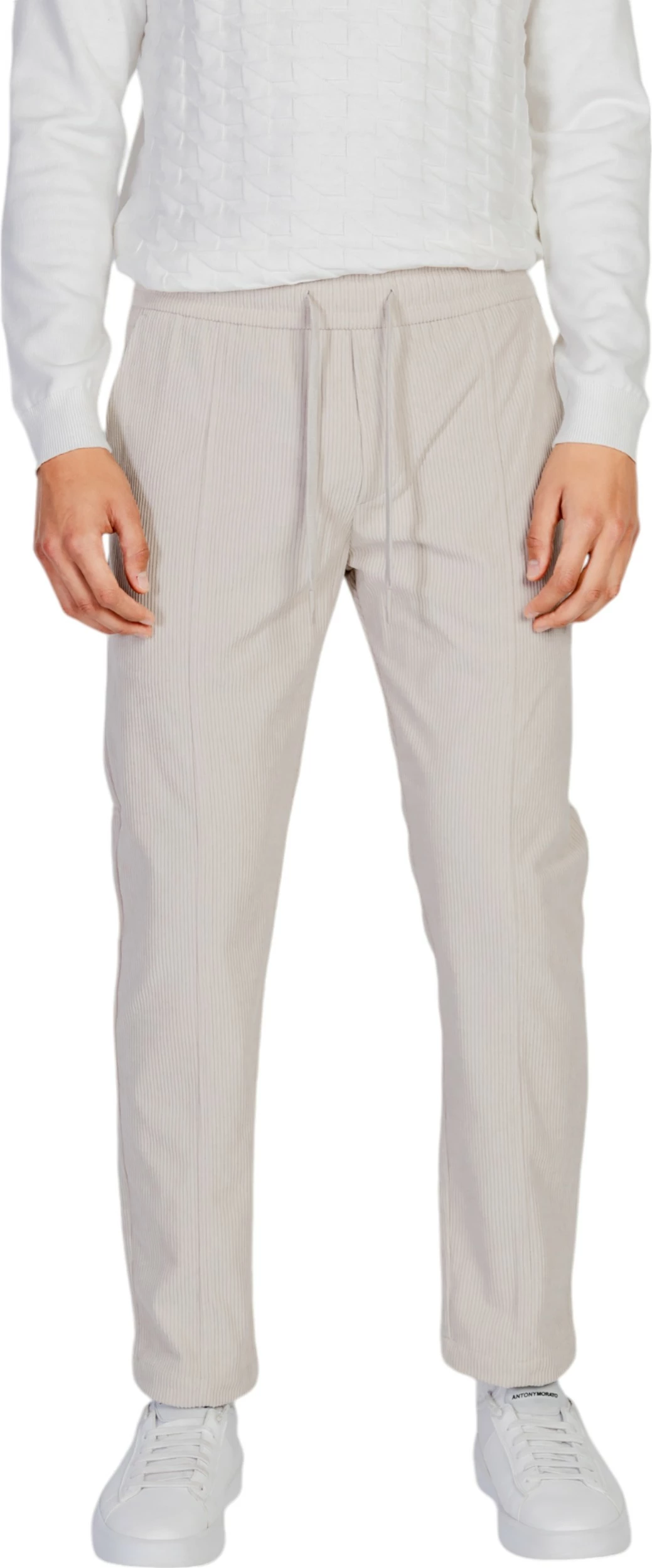 Pantallona për meshkuj Antony Morato KNIT CORDUROY MMTR00725-FA300025, bezhë e çelët