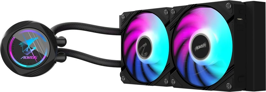 Ftohës uji Gigabyte AORUS WATERFORCE II 240, 2x120mm ARGB, i zi