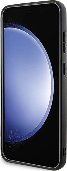 Mbështjellës Mercedes Leather Debossed Line MagSafe për Samsung Galaxy S24+, i zi