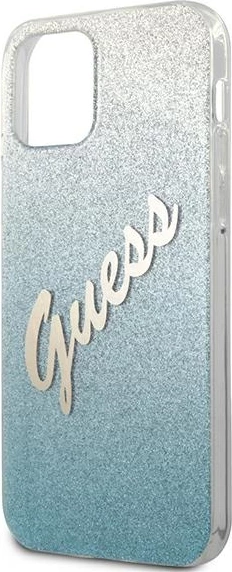 Mbështjellës Guess GUHCP12MPCUGLSBL për iPhone 12/12 Pro 6.1", Glitter Gradient, Blu