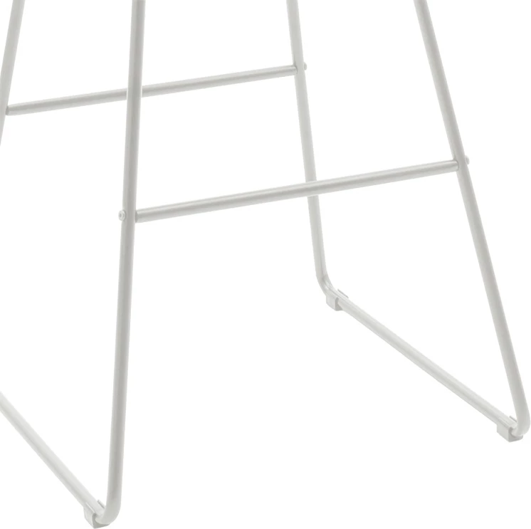 Karrige për bar, metalike, jastëk PVC, ngjyrë bardhë