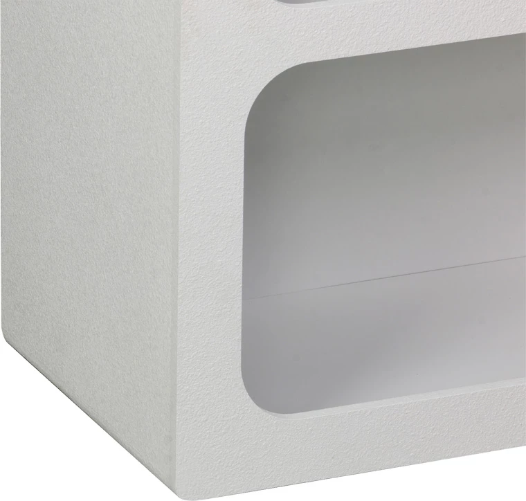 Raft librash Emersi, MDF, ngjyrë e bardhë, 70x35x100cm