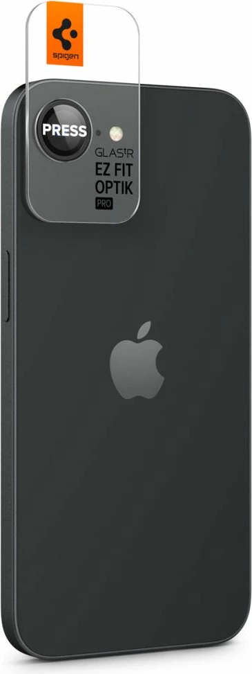 Mbrojtës xhami për kamerë Spigen Optik Pro GLAS.TR Ez Fit, për iPhone 16e, 2 copë, Zi