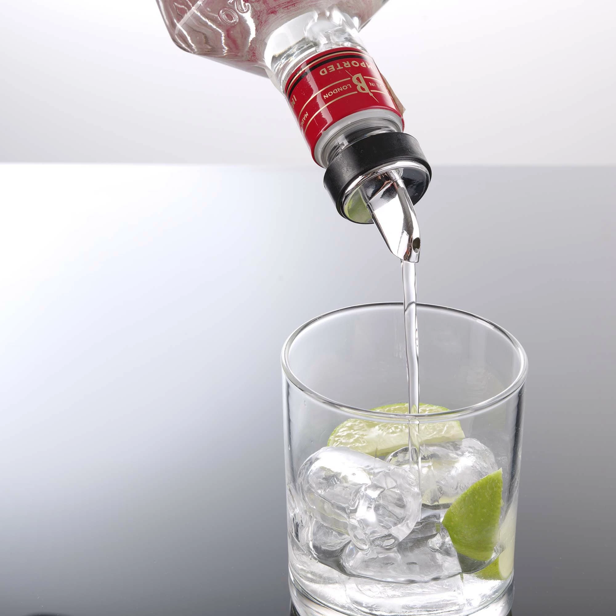 Derdhës shishe Bar Up rrjedhje mesatare gryka krom me jakë të butë set 6 copë