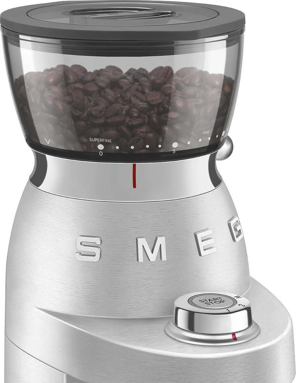 Mulli kafeje Smeg CGF02SSEU 50s Style, argjendtë